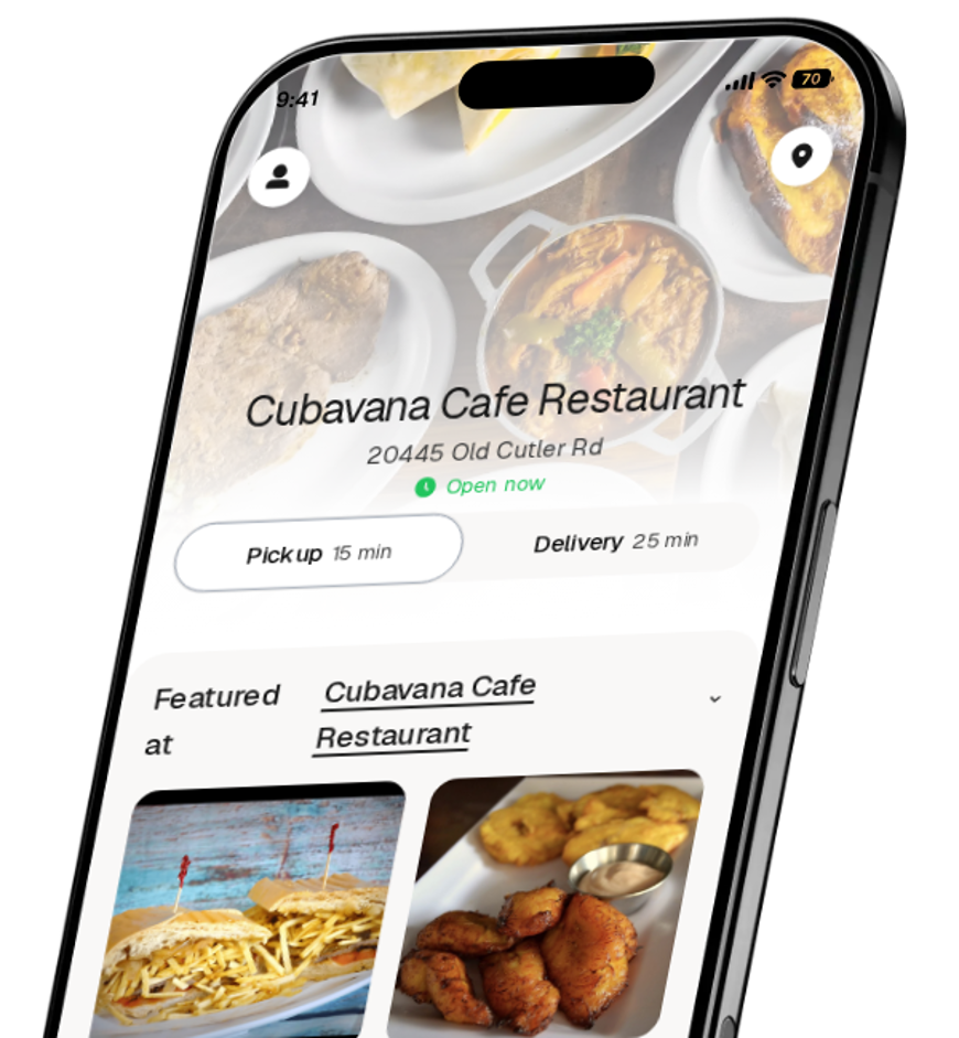 Cubavana Cafe Restaurant app preview